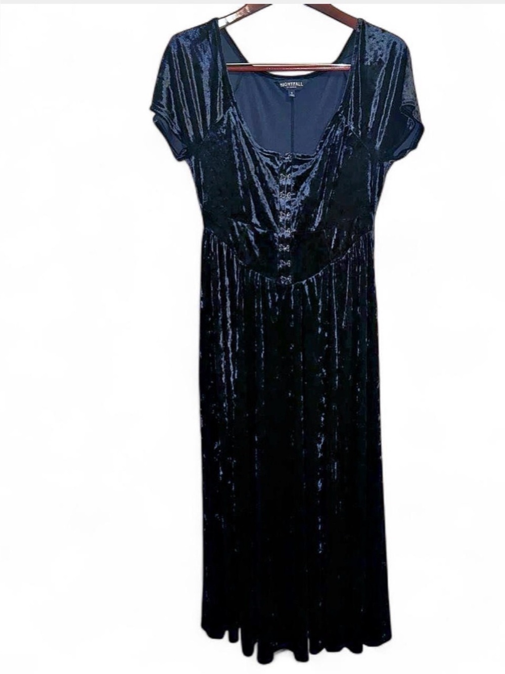 Torrid Nightfall Black Velvet Maxi Dress s Torrid size O (Large)